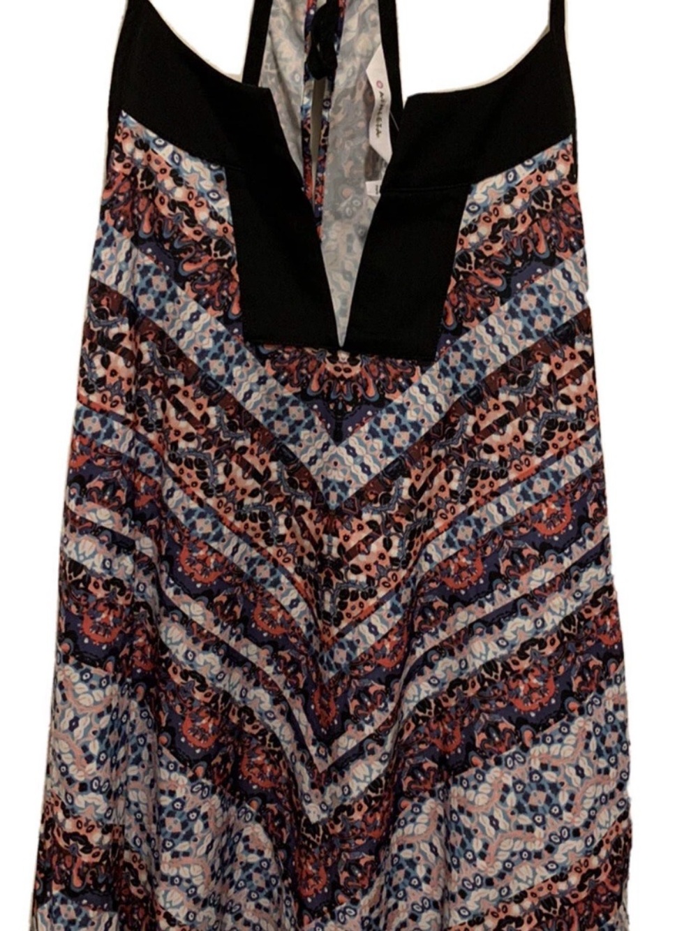 Athleta Printed Tank Top with Black Trim